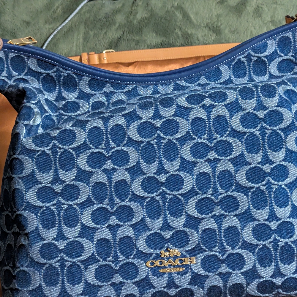 Coach Large Laurel Denim Purse/SOLD
